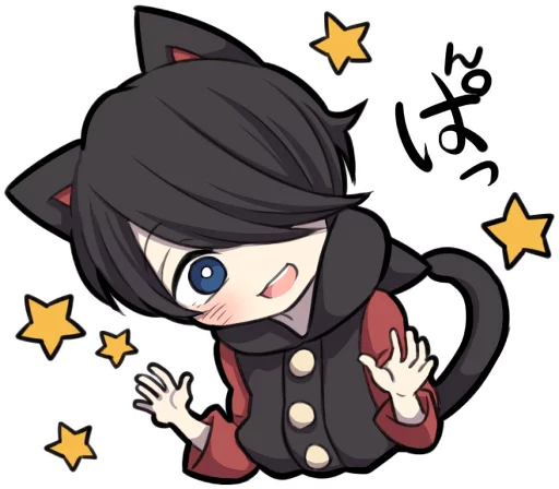 Sticker from the "BLACK KITTEN" sticker pack