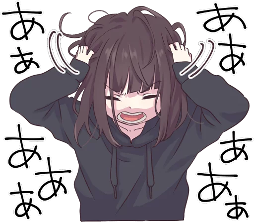 Sticker from the "Menhera-chan." sticker pack