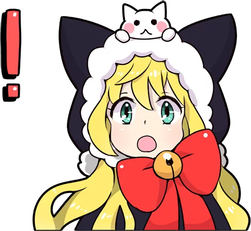 Sticker from the "Cat Girls - MerryX'mas and HappyNewYear" sticker pack