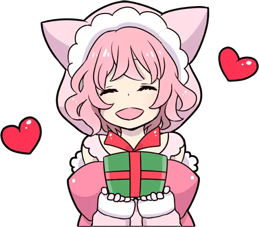 Sticker from the "Cat Girls - MerryX'mas and HappyNewYear" sticker pack