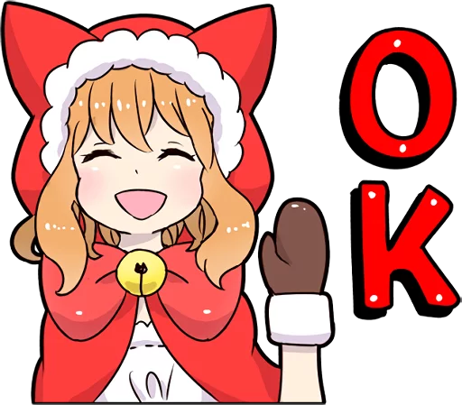 Sticker from the "Cat Girls - MerryX'mas and HappyNewYear" sticker pack