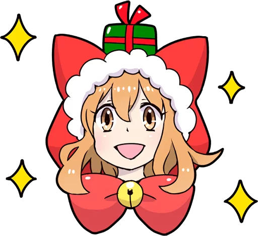 Sticker from the "Cat Girls - MerryX'mas and HappyNewYear" sticker pack