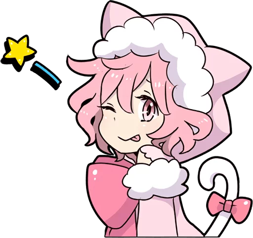 Sticker from the "Cat Girls - MerryX'mas and HappyNewYear" sticker pack