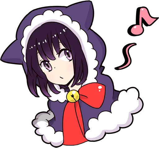 Sticker from the "Cat Girls - MerryX'mas and HappyNewYear" sticker pack