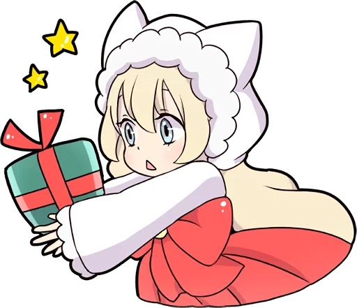 Sticker from the "Cat Girls - MerryX'mas and HappyNewYear" sticker pack