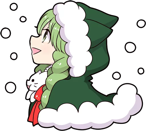 Sticker from the "Cat Girls - MerryX'mas and HappyNewYear" sticker pack