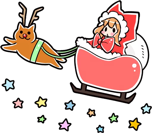 Sticker from the "Cat Girls - MerryX'mas and HappyNewYear" sticker pack