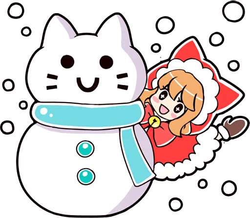 Sticker from the "Cat Girls - MerryX'mas and HappyNewYear" sticker pack