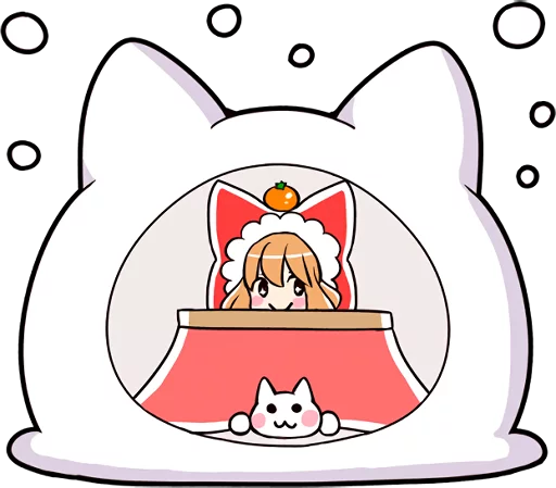 Sticker from the "Cat Girls - MerryX'mas and HappyNewYear" sticker pack