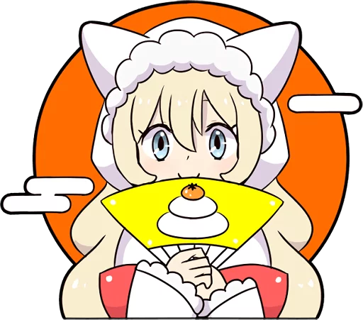 Sticker from the "Cat Girls - MerryX'mas and HappyNewYear" sticker pack