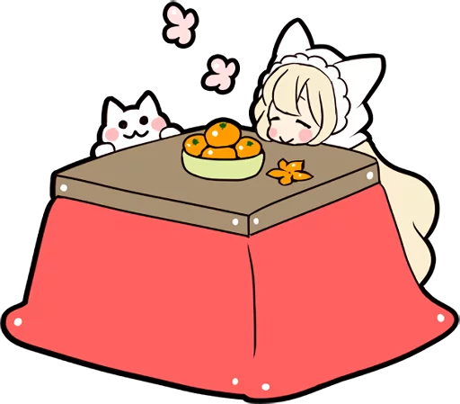 Sticker from the "Cat Girls - MerryX'mas and HappyNewYear" sticker pack