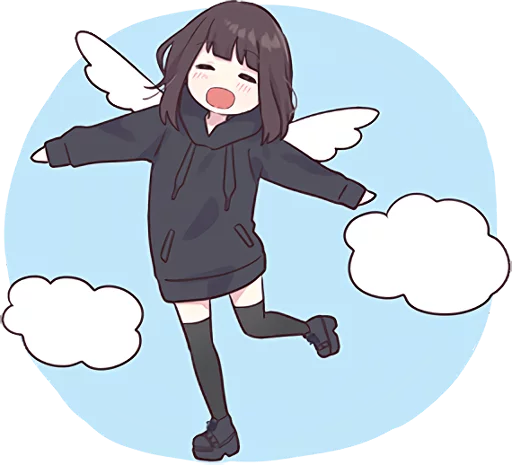 Sticker from the "Menhera-chan 2 ENG" sticker pack