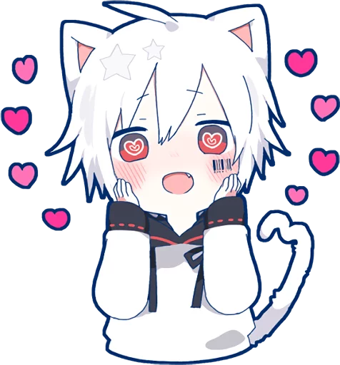 Sticker from the "Mafumafu Sticker (cat)" sticker pack