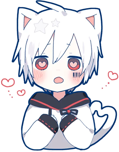 Sticker from the "Mafumafu Sticker (cat)" sticker pack