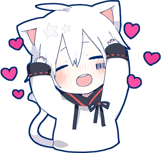 Sticker from the "Mafumafu Sticker (cat)" sticker pack