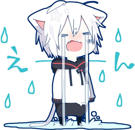 Sticker from the "Mafumafu Sticker (cat)" sticker pack