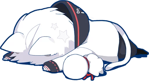 Sticker from the "Mafumafu Sticker (cat)" sticker pack