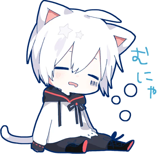 Sticker from the "Mafumafu Sticker (cat)" sticker pack