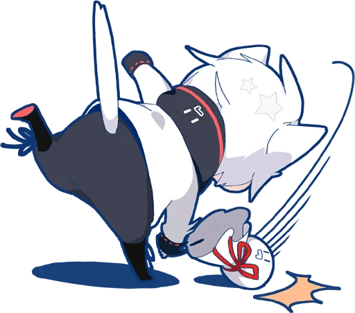 Sticker from the "Mafumafu Sticker (cat)" sticker pack