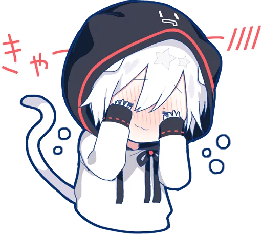 Sticker from the "Mafumafu Sticker (cat)" sticker pack