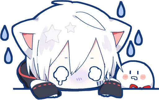 Sticker from the "Mafumafu Sticker (cat)" sticker pack