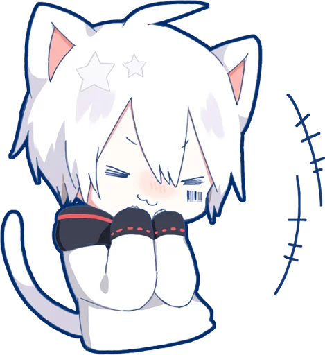 Sticker from the "Mafumafu Sticker (cat)" sticker pack