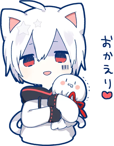 Sticker from the "Mafumafu Sticker (cat)" sticker pack