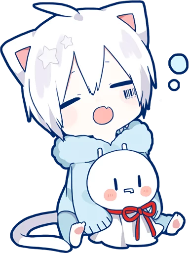 Sticker from the "Mafumafu Sticker (cat)" sticker pack