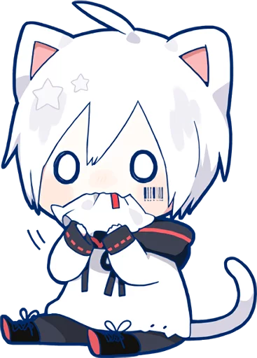 Sticker from the "Mafumafu Sticker (cat)" sticker pack