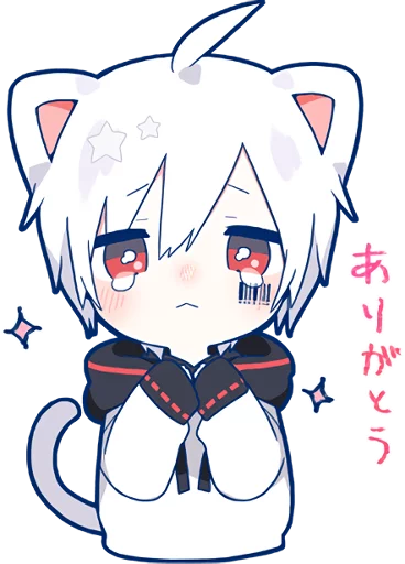 Sticker from the "Mafumafu Sticker (cat)" sticker pack