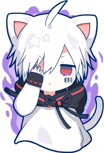 Sticker from the "Mafumafu Sticker (cat)" sticker pack