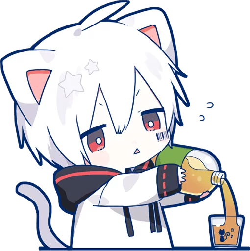 Sticker from the "Mafumafu Sticker (cat)" sticker pack