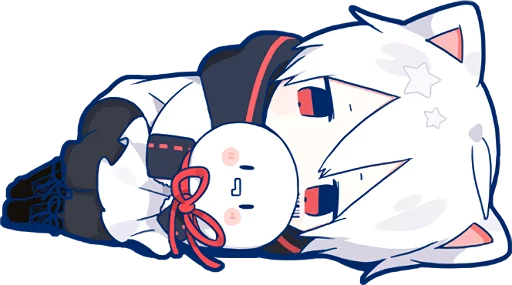 Sticker from the "Mafumafu Sticker (cat)" sticker pack