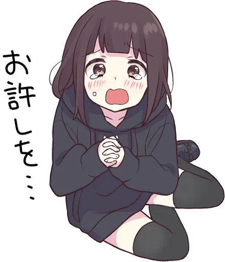 Sticker from the "Menhera-chan. 3" sticker pack