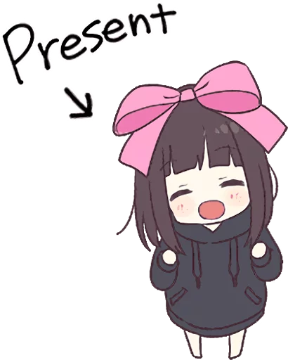 Sticker from the "Menhera-chan. 3 ENG" sticker pack