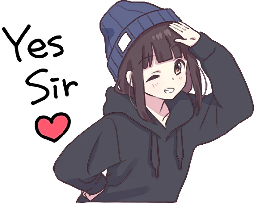 Sticker from the "Menhera-chan. 3 ENG" sticker pack