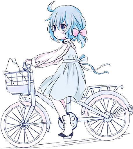 Sticker Light Blue Girl