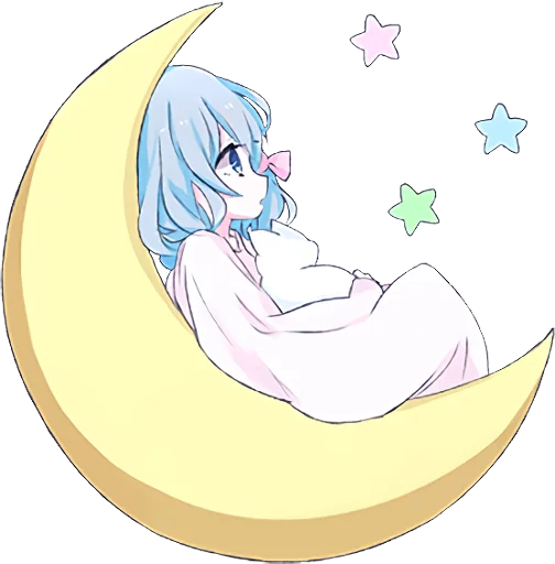 Sticker Light Blue Girl