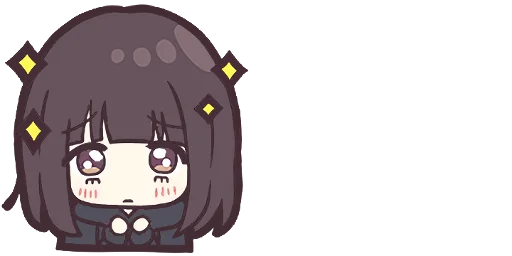 Sticker from the "Menhera-chan. Emoji" sticker pack