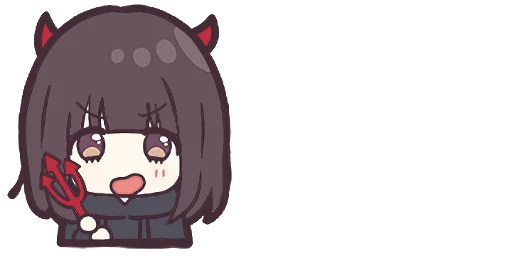 Sticker from the "Menhera-chan. Emoji" sticker pack