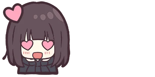 Sticker from the "Menhera-chan. Emoji" sticker pack