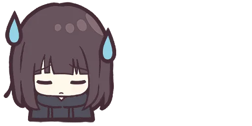 Sticker from the "Menhera-chan. Emoji" sticker pack