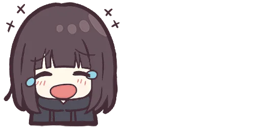 Sticker from the "Menhera-chan. Emoji" sticker pack