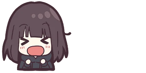 Sticker from the "Menhera-chan. Emoji" sticker pack