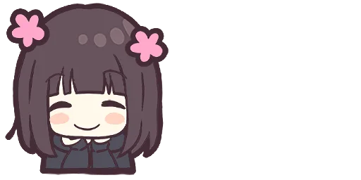 Sticker from the "Menhera-chan. Emoji" sticker pack