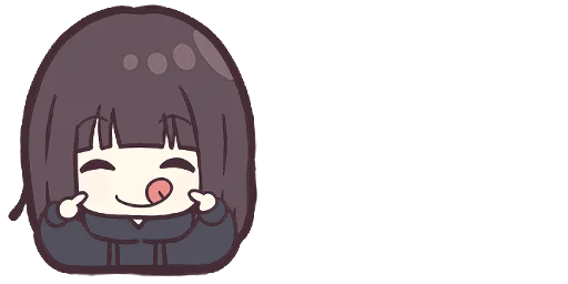 Sticker from the "Menhera-chan. Emoji" sticker pack