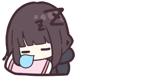 Sticker from the "Menhera-chan. Emoji" sticker pack