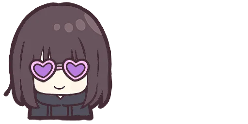 Sticker from the "Menhera-chan. Emoji" sticker pack