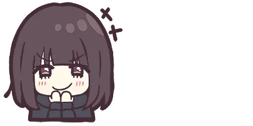 Sticker from the "Menhera-chan. Emoji" sticker pack