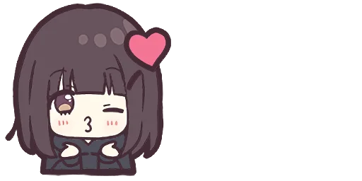 Sticker from the "Menhera-chan. Emoji" sticker pack